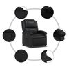 vidaXL Recliner Chair Black Faux Leather