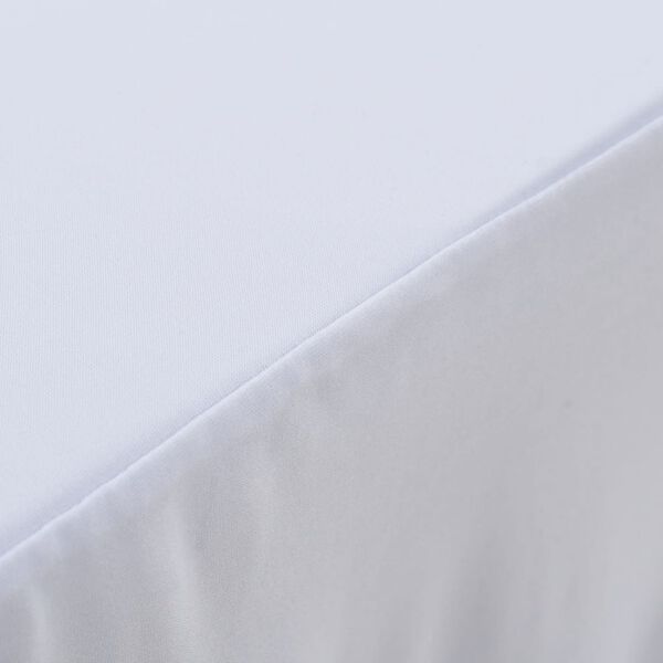 vidaXL Table Cover Set of 2 White 90% polyester, 10% elastane