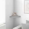 vidaXL Wall Corner Shelf Concrete gray Honeycomb MDF 13.8 in corner size