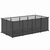 vidaXL Animal Cage Black PP plastic panels, steel frames