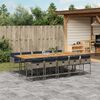 vidaXL Garden Dining Set Grey, Brown, Navy Blue