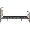 vidaXL Bed Frame Sonoma Oak Steel, Engineered Wood Full Bed Frame