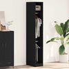 vidaXL Wardrobe Black oak 11.81 x 19.69 x 78.74 in Engineered Wood