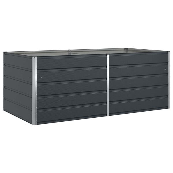 vidaXL Planter Anthracite 195 x 100 x 45 cm Galvanised Steel