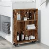 vidaXL Narrow Storage Trolley Old Wood 18.9x5.1x26.8" Engineered Wood