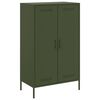 vidaXL Highboard Olive Green Steel Large Highboard Rectangular