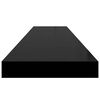 vidaXL Wall Shelf Set of 4 High gloss black Honeycomb MDF, metal