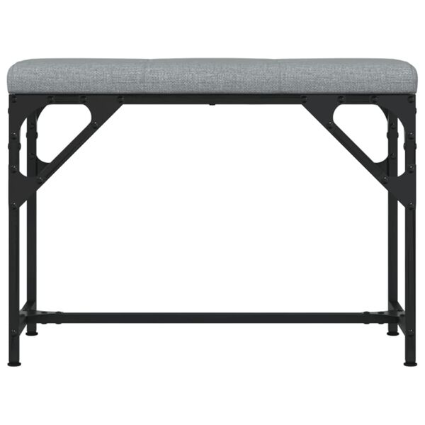 vidaXL Dining Bench Light Grey Steel Medium Durable Dining Bench