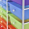 vidaXL XXL 15-Drawer Mobile Storage Trolley Multicolour Plastic