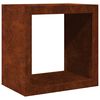 vidaXL Firewood Rack 23.6x15.7x23.6" Weathering Steel