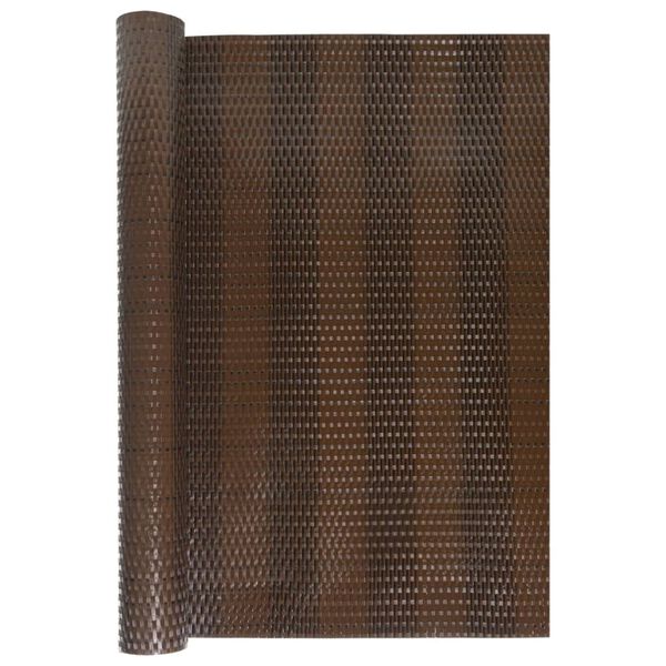 vidaXL Balcony Screen Brown and Black 236.2x39.4" Poly Rattan
