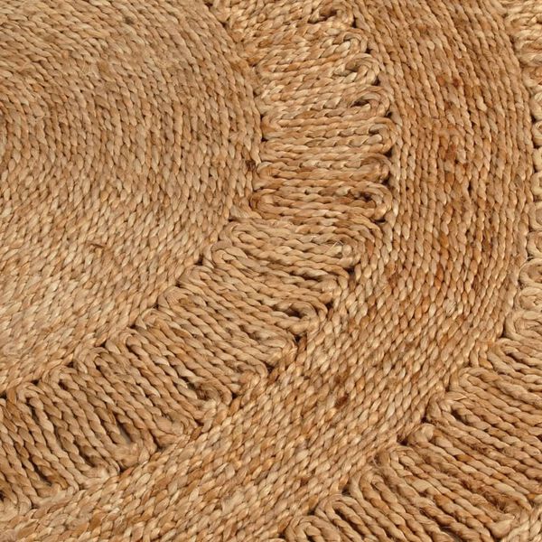 vidaXL Area Rug Natural Jute 100% Jute 47.2 in Diameter