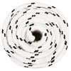 vidaXL Braided Boat Rope White 0.63 "x82.0 ' Polyester