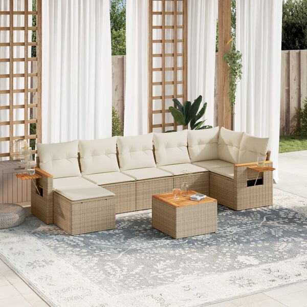 vidaXL Garden Sofa Set Beige