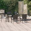 vidaXL Garden Dining Set Black, Cream White
