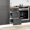vidaXL Kitchen Base Cabinet Black Engineered Wood Medium