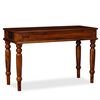 vidaXL Writing Table Brown Solid Acacia Wood Large Storage