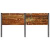vidaXL Headboard Mixed wood tones and black Solid reclaimed wood and iron