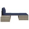 vidaXL Double Sun Lounger Grey, Navy Blue