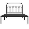 vidaXL Bed Frame Black Steel Twin Bed Frame Rectangular Twin Bed