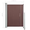 vidaXL Side Awning Brown Polyester 39.4 x 118.1 in Retractable Modern