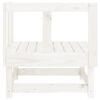 vidaXL Garden Corner Sofa White Solid pine wood Compact Modular