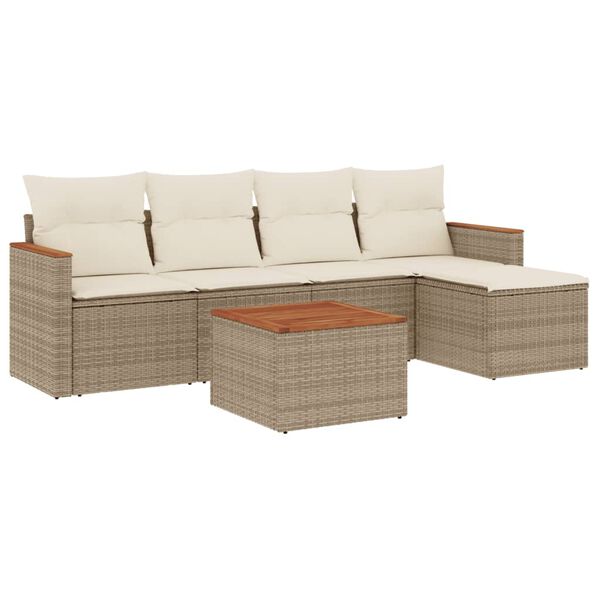 vidaXL Garden Sofa Set Beige