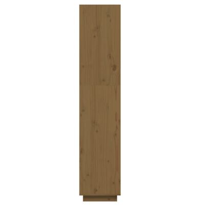 vidaXL Book Cabinet/Room Divider Honey Brown 15.7"x13.8"x65.7" Solid Wood Pine