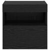 vidaXL TV Wall Cabinets 2 pcs Black Oak 15.75 x 11.81 x 15.75 in