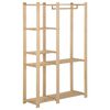 vidaXL Clothes Rack Natural pinewood Solid pinewood 43.3 x 15.0 x 66.9 in