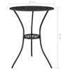 vidaXL Bistro Set Black Cast aluminum Compact Decorative Inlays