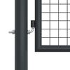 vidaXL Mesh Garden Gate Galvanised Steel 157.5x49.2" Grey
