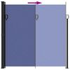 vidaXL Retractable Side Awning Blue Steel 78.7 x 196.9 in Retractable