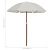 vidaXL Garden Parasol Sand Polyester, Steel Medium Collapsible