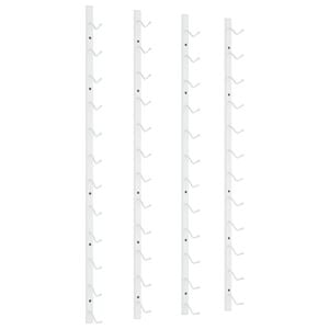 vidaXL Wall Mounted Wine Rack for 12 Bottles 2 pcs White Iron