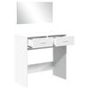 vidaXL Dressing Table White Engineered wood, glass Medium Dressing Table