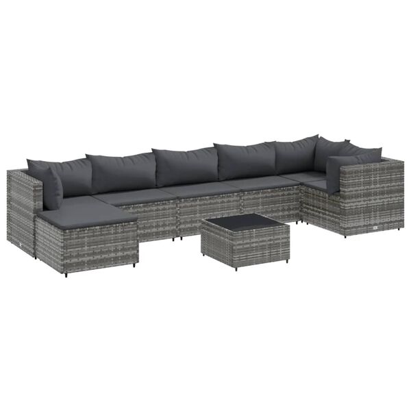 vidaXL Patio Lounge Set Gray
