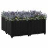 vidaXL Raised Bed Black Polypropylene Medium Planters