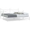 vidaXL Daybed With Trundle White Steel Single to double bed conversion
