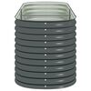 vidaXL Garden Raised Bed Gray Galvanized Steel Large Durable