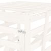 vidaXL Wheelie Bin Storage White 33.1x35.4x50.6" Solid Wood Pine