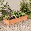 vidaXL Garden Raised Bed Brown Solid fir wood, non-woven fabric Large