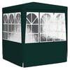 vidaXL Professional Party Tent with Side Walls 8.2'x8.2' Green 0.3 oz/ft²