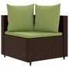 vidaXL Patio Sofa Set Set of 4 Brown