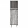 vidaXL Bathroom Cabinet Grey sonoma Engineered wood, iron Tall