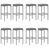 vidaXL Garden Bar Set Grey, Black