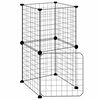 vidaXL Pet Cage Black Powder-coated steel Small Collapsible Pet Cage