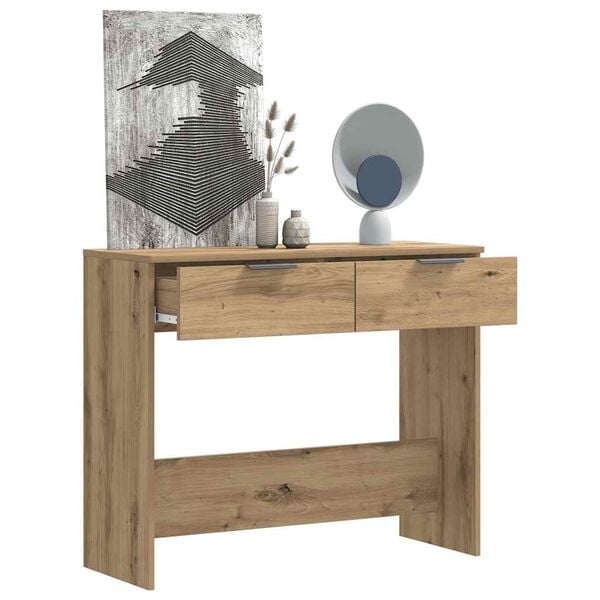 vidaXL Console Table Artisan oak Engineered wood Standard Console Table