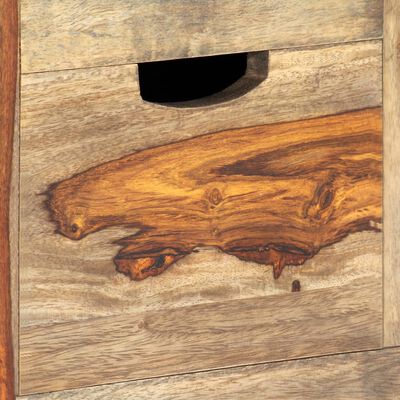 vidaXL Sideboard Gray 39.4"x11.8"x19.7" Solid Sheesham Wood