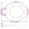 vidaXL Toilet Seat Grey 17.64 x 14.69 x 1.65 in Duroplast